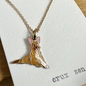 German Shepherd Necklace Painted enamel Tell Your Tale‎ crux zen